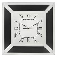 Manama Black Mirrored Wall Clock