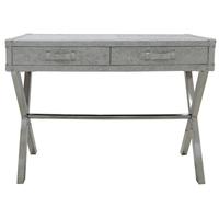 Mandarin Snakeskin Faux Leather Silver 2 Drawer Console Table