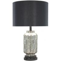 Mayfair Mercury Glass Table Lamp with Black Linen Shade