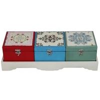 mandala storage boxes with holder set of 3