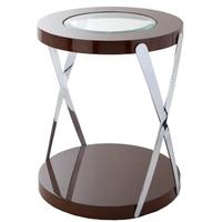 Matera Accent Side Table Crome Frame