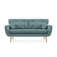 Malva 3 Seater Sofa, Aqua Sky