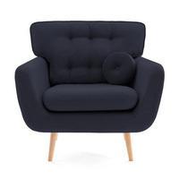 malva armchair blue denim