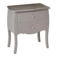 manhattan 2 drawer side table grey