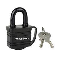 Master Lock 7804EURD Weather Tough Laminated Steel Black Padlock 40mm