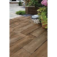 Marshalls Woodstone Dark Brown 600 x 200 x 40mm Sleeper - Pack of 24