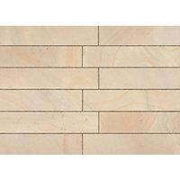 Marshalls Fairstone Sawn Versuro Smooth Golden Sand 845 x 140 x 22mm Linear Paving Slab - Pack of 100