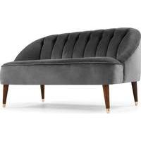 margot 2 seater sofa pewter grey velvet