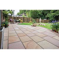 marshalls flamed narias textured autumn bronze paving patio pack 135 m ...