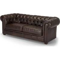 Mayson Chesterfield 3 Seater Sofa, Antique Brown Premium Leather