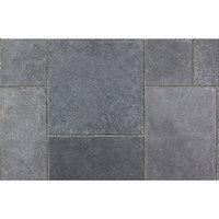 Marshalls Aluri Limestone Riven Sapphire Storm Paving Slab Patio Pack 11.2 m2