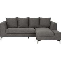 maurice 4 seater corner chaise sofa textured weave mushroom