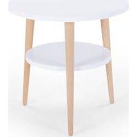 Marcos Side Table, Natural and White