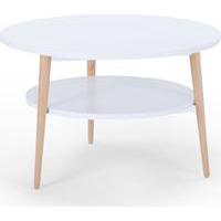 Marcos Compact Coffee Table, Natural and White