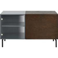 Maz Sideboard , Dark Grey and Glass