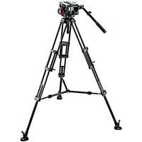 manfrotto pro middle twin kit 100 with 545b video tripod and 509hd hea ...