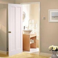 Maine White Primed 2 Panel Fire Door is 30 Minute Fire Rated