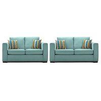 Maya Fabric 3 and 2 Seater Suite Sky Blue