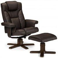 Malmo Swivel Recliner Armchair and Footstool