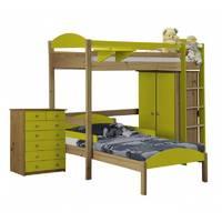Maximus L shape high sleeper set 2 - Antique and Lime