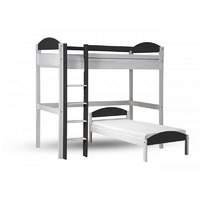 maximus l shape high sleeper white and graphite