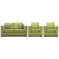Maya Fabric 3 Seater and 2 Armchair Suite Olive