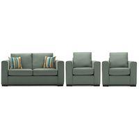 Maya Fabric 3 Seater and 2 Armchair Suite Slate Grey