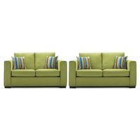 maya fabric 3 and 2 seater suite olive