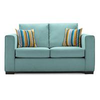 maya fabric 2 seater sofa sky blue