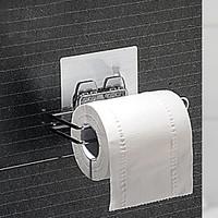 Magic Sticker Chromed Metal Toilet Paper Rack