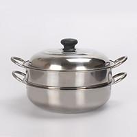 Magnetic Stainless Pot With Single Bottom Ears On The Second Floor Soup Tureen Steamer Pot with Stainless Steel Cover