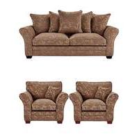 mayfair three seater sofa and two chairs