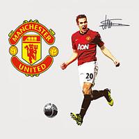 Manchester United Robin Van Persie Football People Wall Stickers Personality Living Room Bedroom Wall Decals Removable
