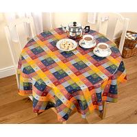 Madras Check PVC Tablecloth, 54\