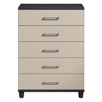 Marlena 5 Drawer Chest Black and Pale Grey