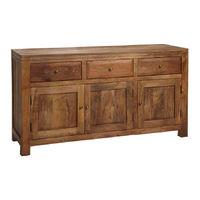 manhattan light mango 3 door 3 drawer sideboard