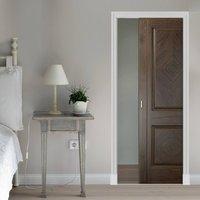 Madrid Walnut Veneer Fire Pocket Door is 1/2 Hour Fire Rated and Pre-Finished