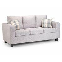 matthew 3 seater fabric sofa grey