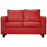 Max 2 Seater Leather Sofa Red 2 Seater