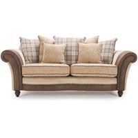 Marquis Fabric Scatter Back 3 Seater Sofa Natural