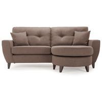 Maybury Fabric 3 Seater Chaise Light Brown