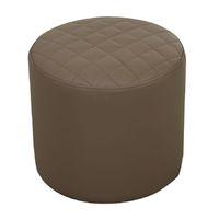 Max Faux Leather Pouffe Luxury Taupe