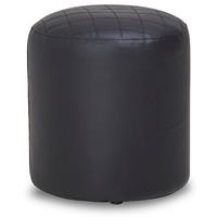 Max Faux Leather Luxury Black Pouffe