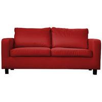 Max 3 Seater Leather Sofa Red 3 Seater