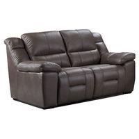 madison 2 seater leather sofa grey