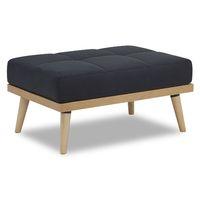 Malo Fabric Footstool Black