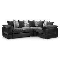 malto corner sofa black right hand