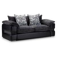 Malto 3 Seater Sofa Black