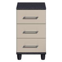 Marlena 3 Drawer Narrow Chest Black and Pale Grey