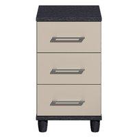 marlena 3 drawer narrow chest black and pale grey